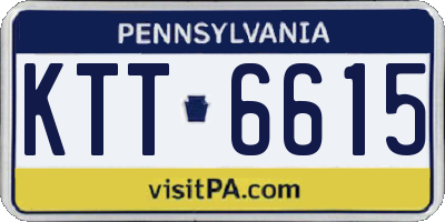 PA license plate KTT6615