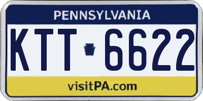 PA license plate KTT6622