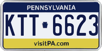PA license plate KTT6623