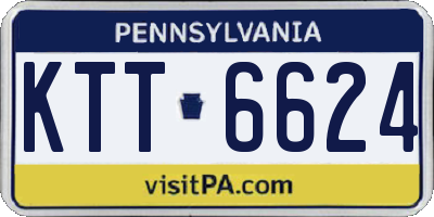 PA license plate KTT6624