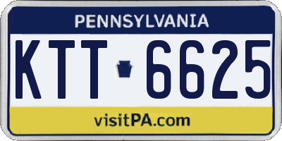 PA license plate KTT6625