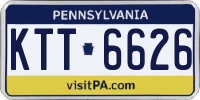 PA license plate KTT6626