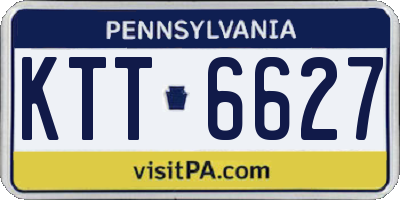 PA license plate KTT6627