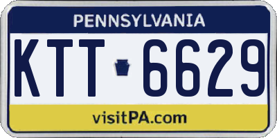 PA license plate KTT6629