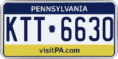 PA license plate KTT6630