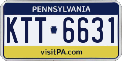 PA license plate KTT6631