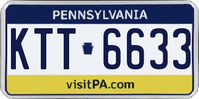 PA license plate KTT6633