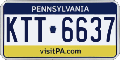 PA license plate KTT6637