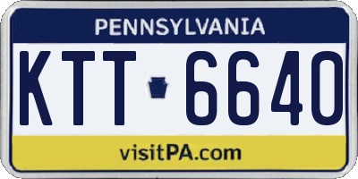 PA license plate KTT6640