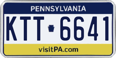 PA license plate KTT6641