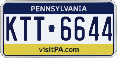 PA license plate KTT6644