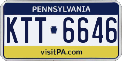 PA license plate KTT6646