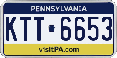 PA license plate KTT6653