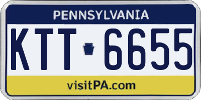 PA license plate KTT6655