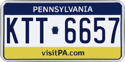 PA license plate KTT6657