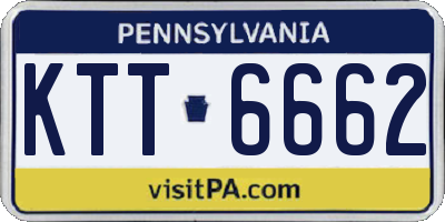 PA license plate KTT6662