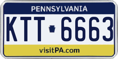 PA license plate KTT6663
