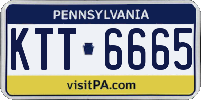 PA license plate KTT6665