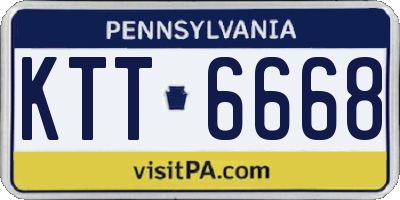 PA license plate KTT6668