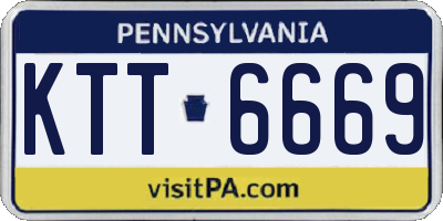 PA license plate KTT6669