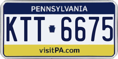PA license plate KTT6675