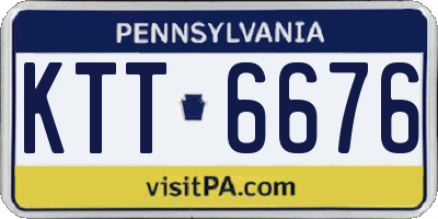 PA license plate KTT6676