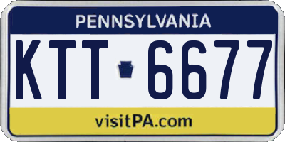 PA license plate KTT6677