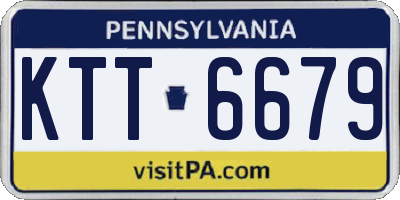 PA license plate KTT6679