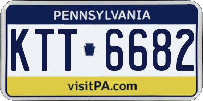 PA license plate KTT6682