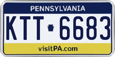 PA license plate KTT6683