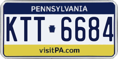 PA license plate KTT6684