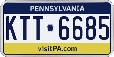 PA license plate KTT6685