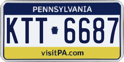PA license plate KTT6687