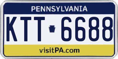 PA license plate KTT6688