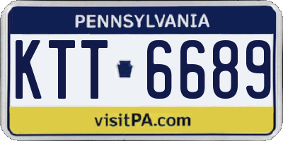 PA license plate KTT6689