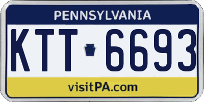 PA license plate KTT6693