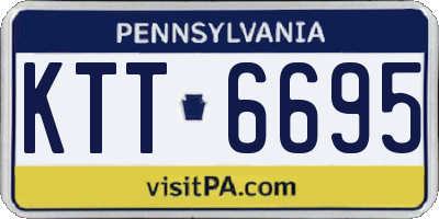PA license plate KTT6695