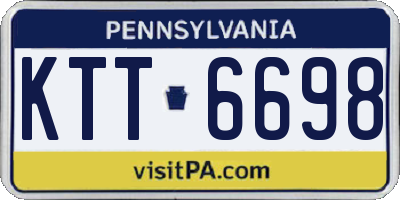 PA license plate KTT6698