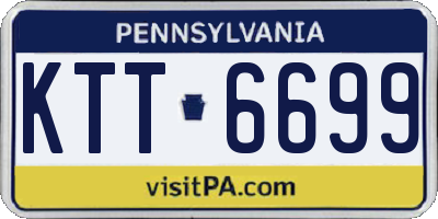 PA license plate KTT6699