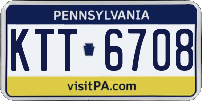 PA license plate KTT6708