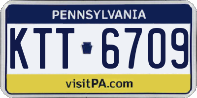 PA license plate KTT6709