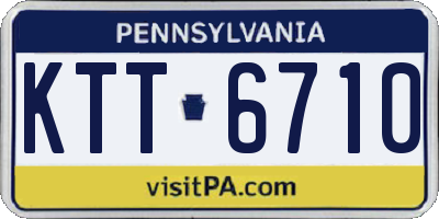 PA license plate KTT6710