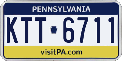 PA license plate KTT6711