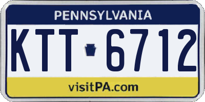 PA license plate KTT6712