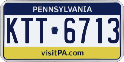 PA license plate KTT6713