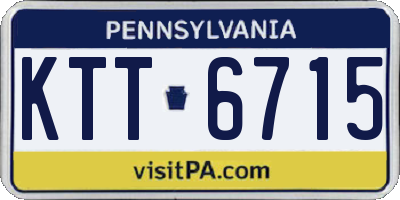 PA license plate KTT6715