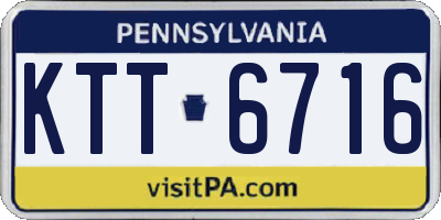 PA license plate KTT6716