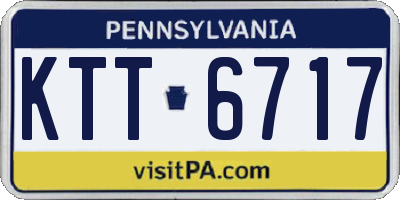 PA license plate KTT6717