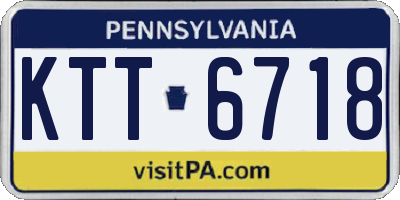 PA license plate KTT6718