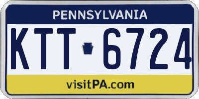 PA license plate KTT6724
